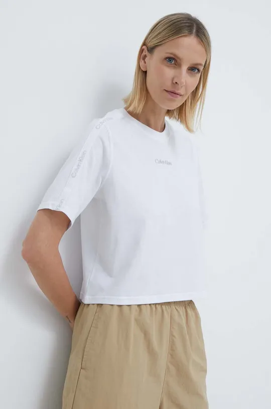 λευκό Μπλουζάκι Calvin Klein Performance Γυναικεία