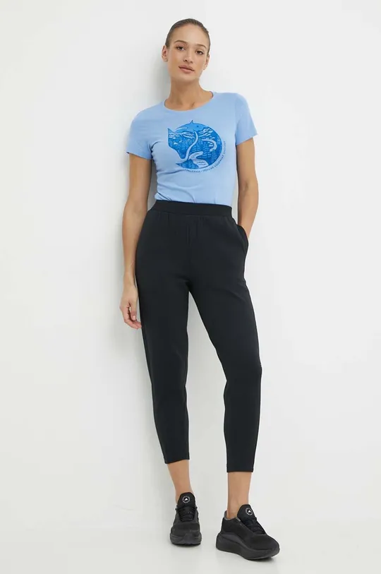 Bombažna kratka majica Fjallraven Arctic Fox T-shirt modra