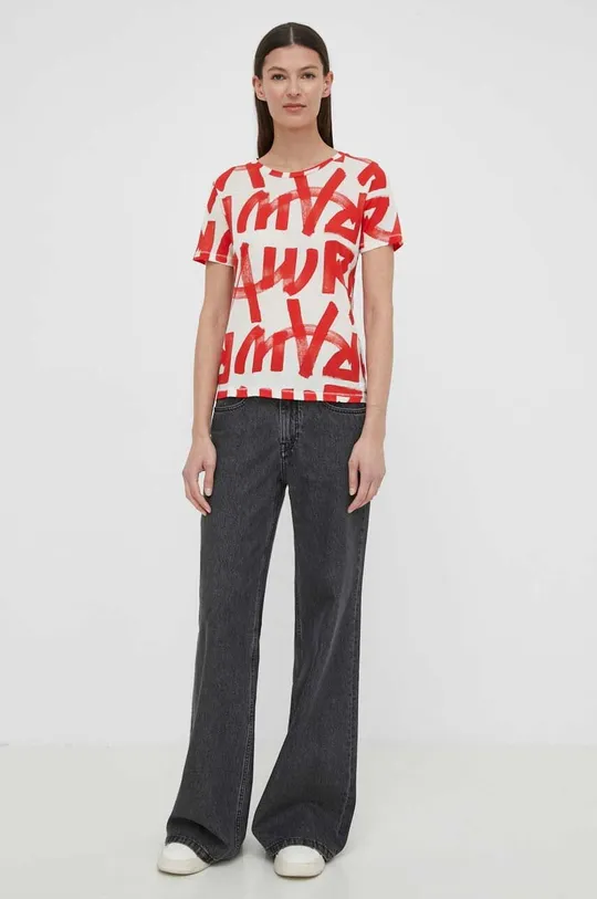 rosso G-Star Raw t-shirt in cotone Donna