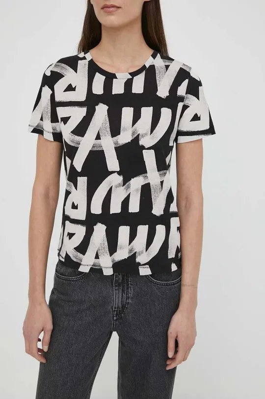 czarny G-Star Raw t-shirt bawełniany Damski
