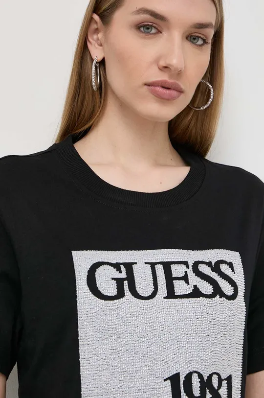 чорний Бавовняна футболка Guess
