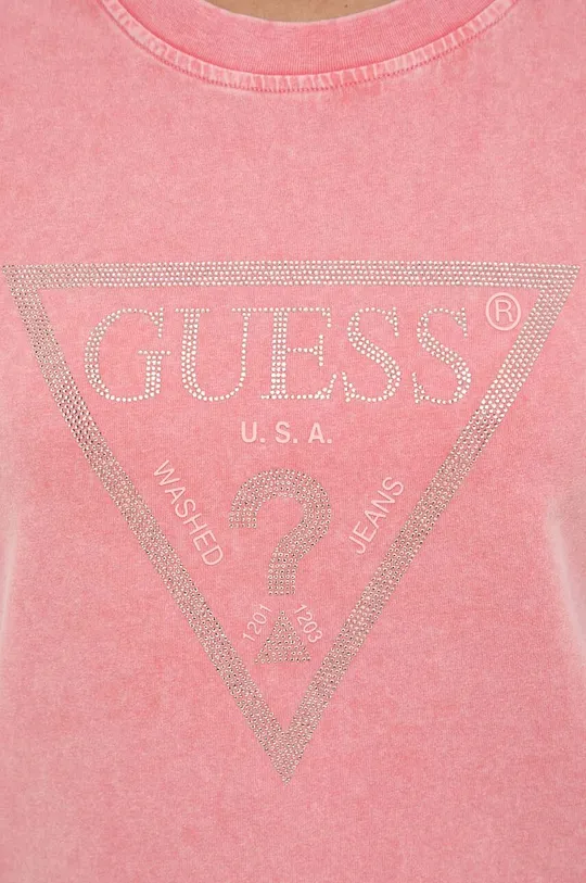 πορτοκαλί Βαμβακερό μπλουζάκι Guess