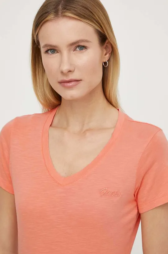 oranžna Kratka majica Guess Ženski