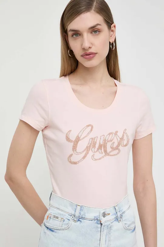 roza Majica kratkih rukava Guess Ženski