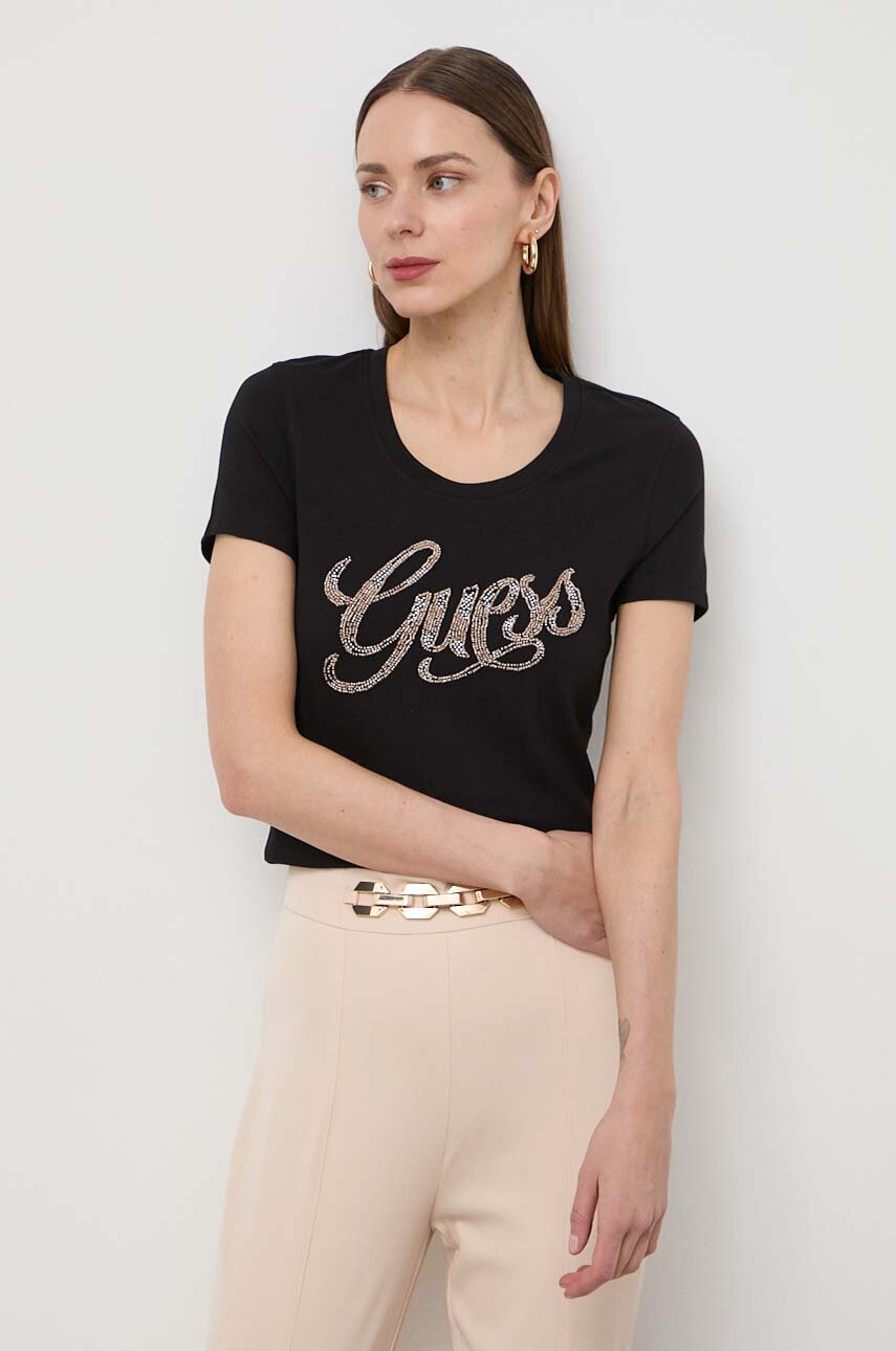 Футболка Guess женская цвет чёрный W4GI30 J1314 | ANSWEAR.ua