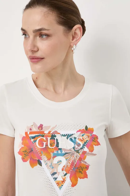 beżowy Guess t-shirt