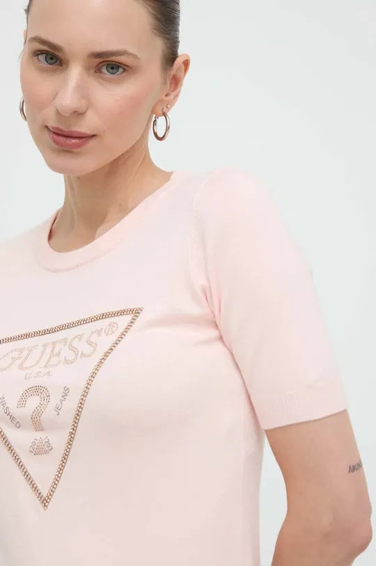 rózsaszín Guess t-shirt KAYLA