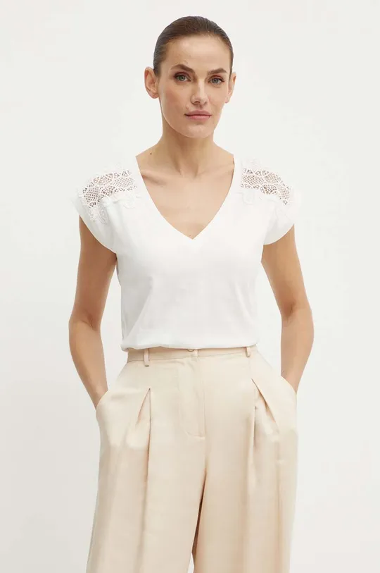 λευκό Βαμβακερό μπλουζάκι Morgan DECI DECI Γυναικεία