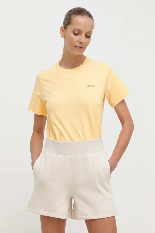 жёлтый Хлопковая футболка Columbia Женский