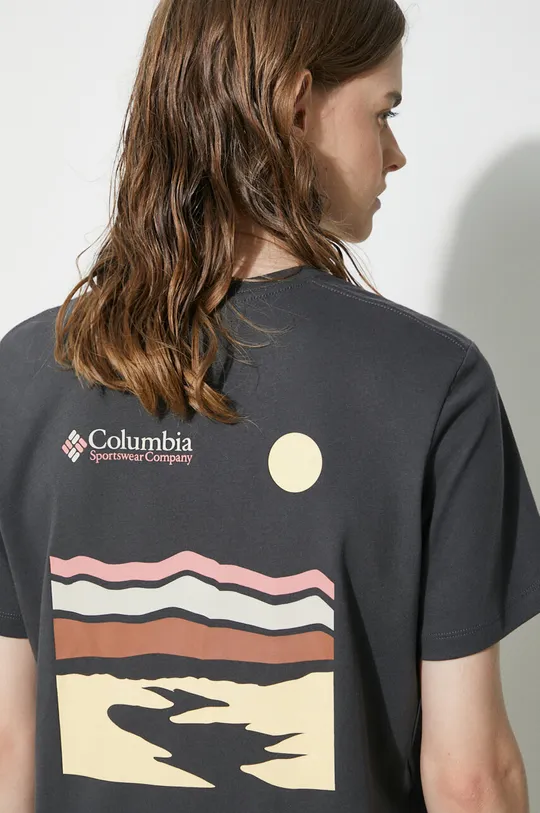 γκρί Βαμβακερό μπλουζάκι Columbia Boundless Beauty Γυναικεία