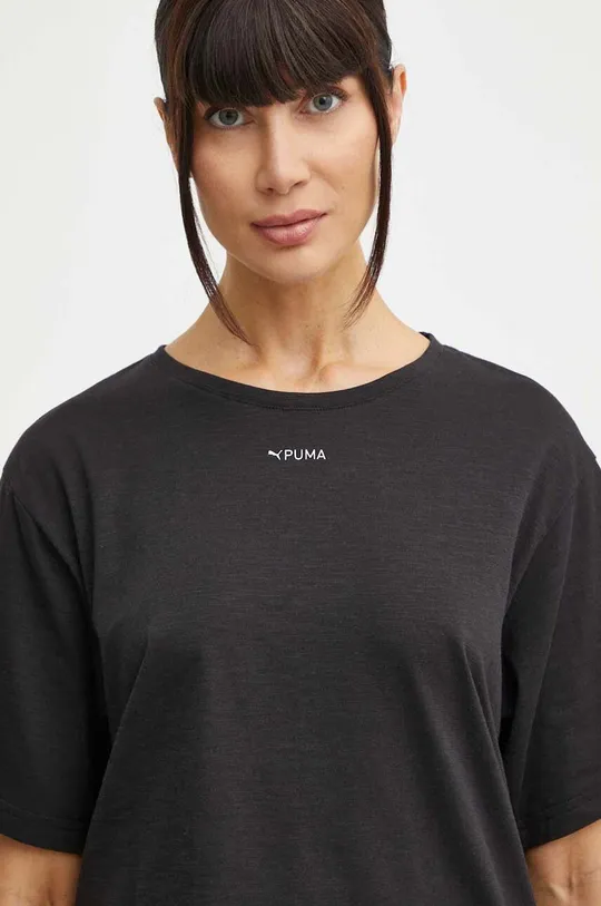μαύρο Μπλουζάκι προπόνησης Puma Γυναικεία