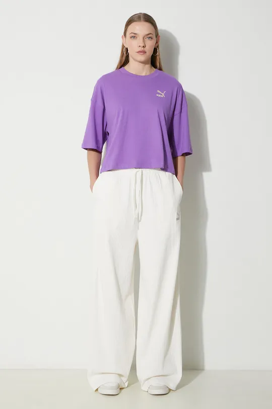 Puma cotton t-shirt violet