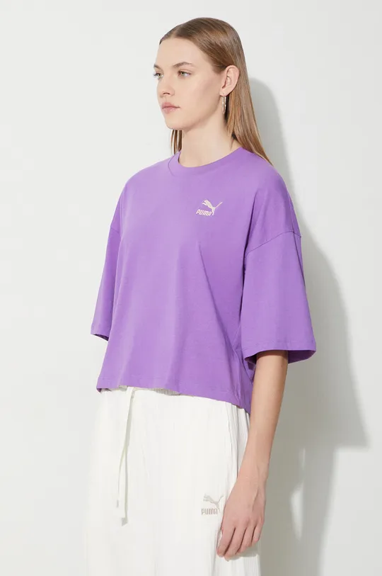 violet Puma cotton t-shirt