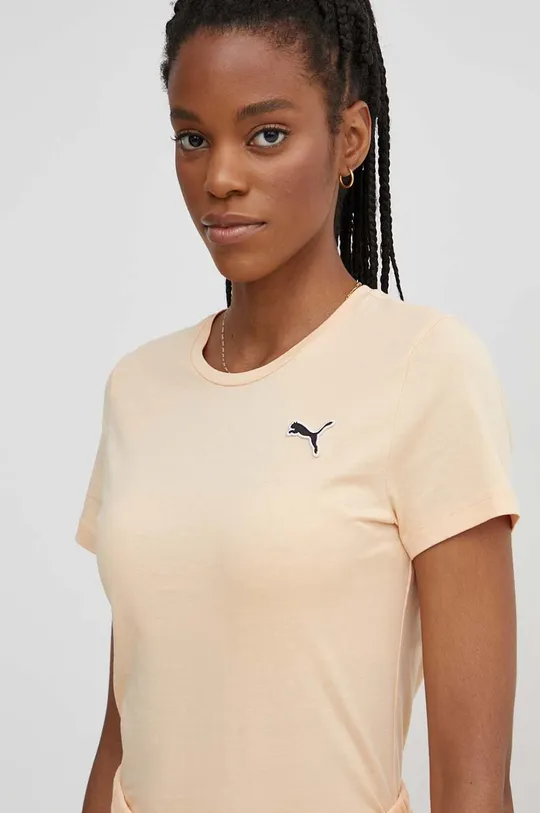 oranžna Bombažna kratka majica Puma Ženski