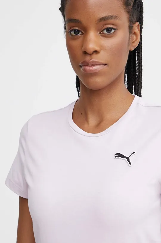 vijolična Bombažna kratka majica Puma Ženski