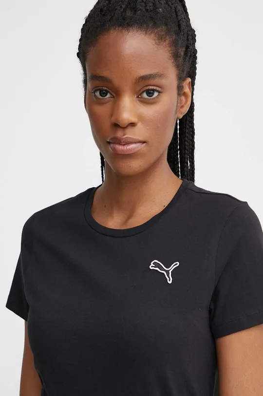чорний Бавовняна футболка Puma Жіночий