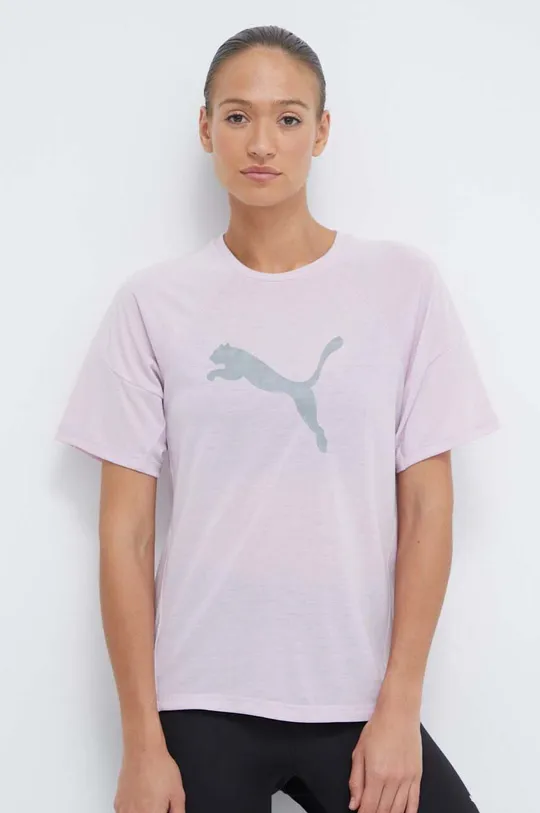 vijolična Kratka majica za vadbo Puma Evostripe Ženski