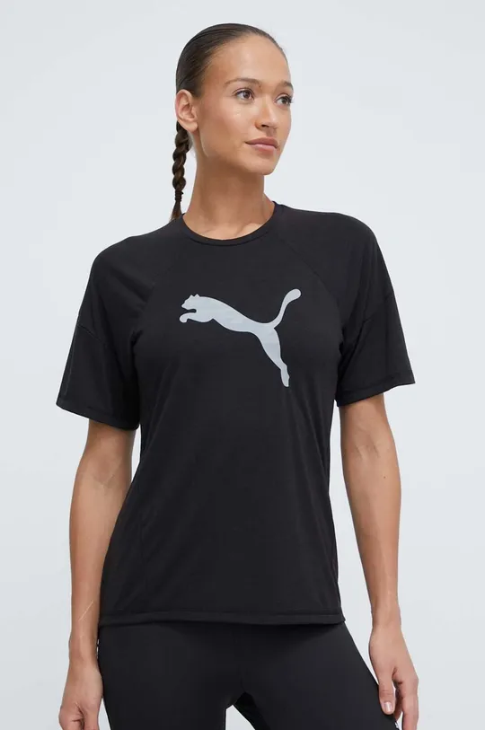 črna Kratka majica za vadbo Puma Evostripe Ženski