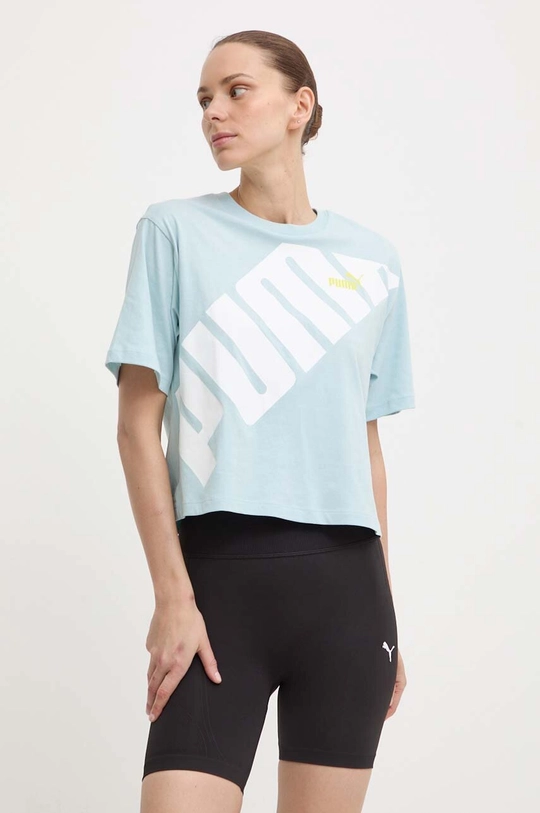 blu Puma t-shirt in cotone POWER Donna