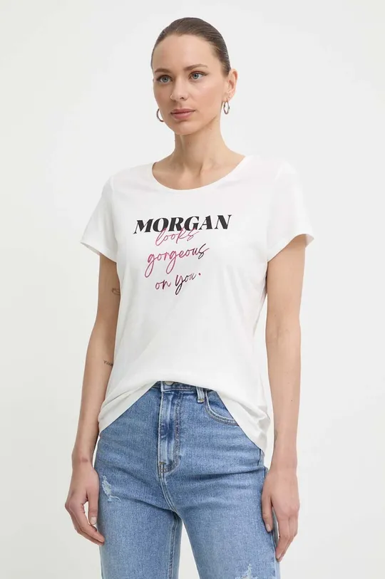 biały Morgan t-shirt DLOOKS Damski