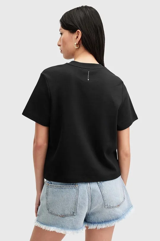 czarny AllSaints t-shirt bawełniany LISA