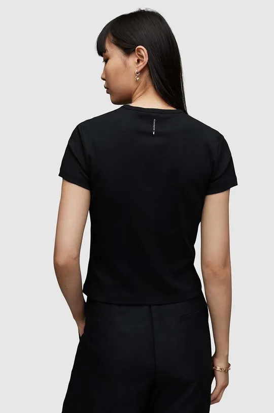 czarny AllSaints t-shirt bawełniany STEVIE