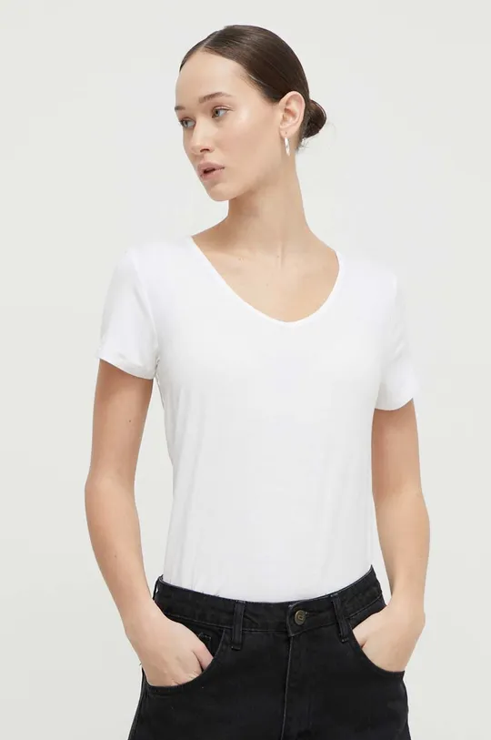 bijela Majica kratkih rukava Hollister Co. Ženski
