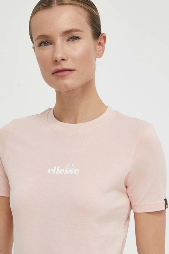 ροζ Βαμβακερό μπλουζάκι Ellesse Beckana Tee