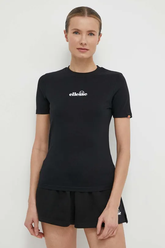 μαύρο Βαμβακερό μπλουζάκι Ellesse Beckana Tee Γυναικεία