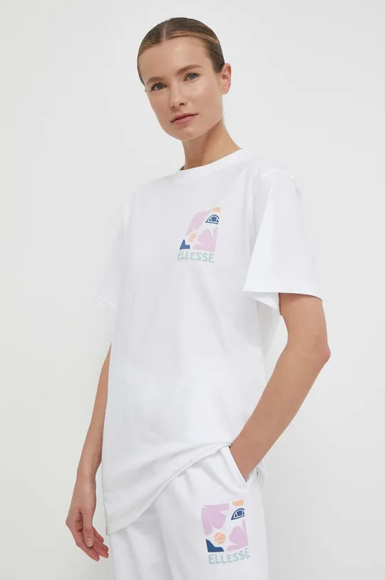 biały Ellesse t-shirt bawełniany Fortunata T-Shirt Damski