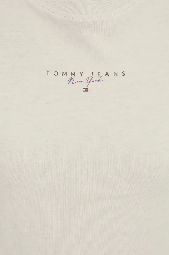 béžová Bavlnené tričko Tommy Jeans