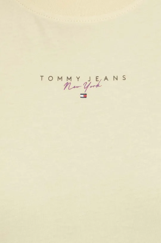 sárga Tommy Jeans pamut póló