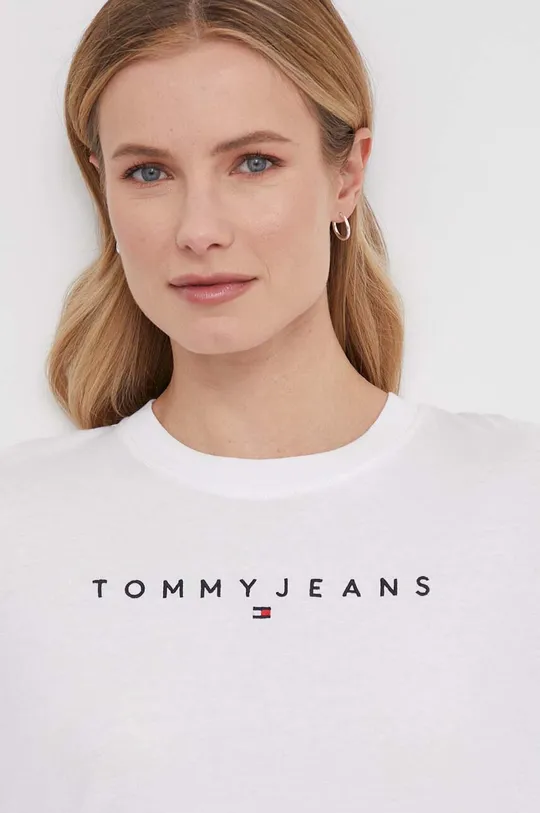 Tommy Jeans pamut póló fehér