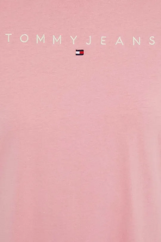 rózsaszín Tommy Jeans pamut póló