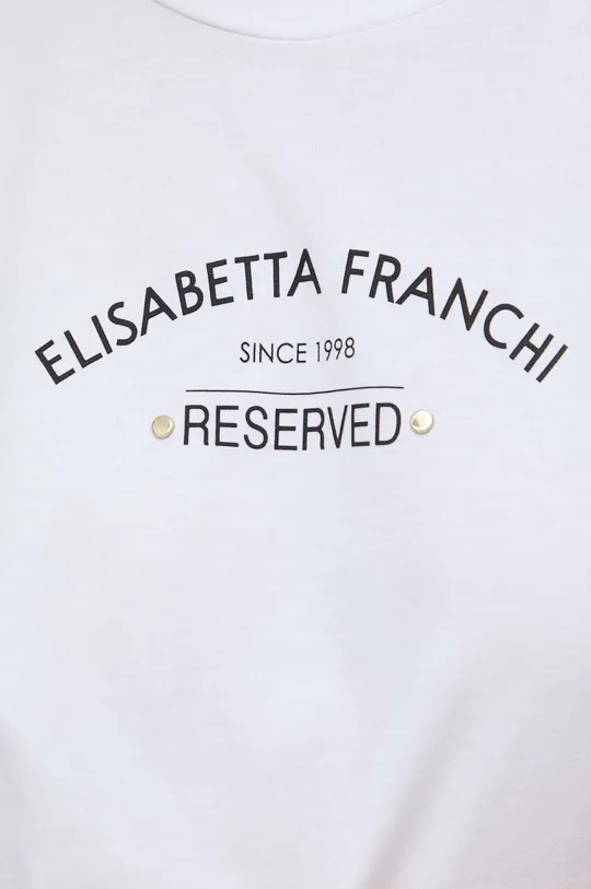 Хлопковая футболка Elisabetta Franchi Женский