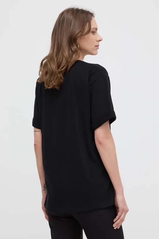 Bombažna kratka majica Elisabetta Franchi črna