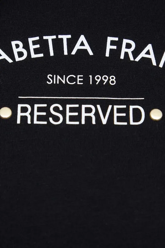 črna Bombažna kratka majica Elisabetta Franchi