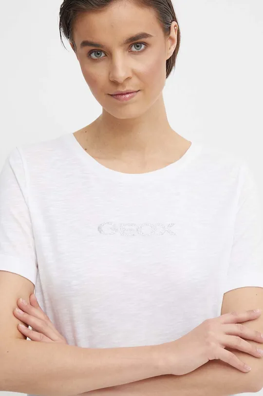 fehér Geox t-shirt W4510G-T3093 W T-SHIRT