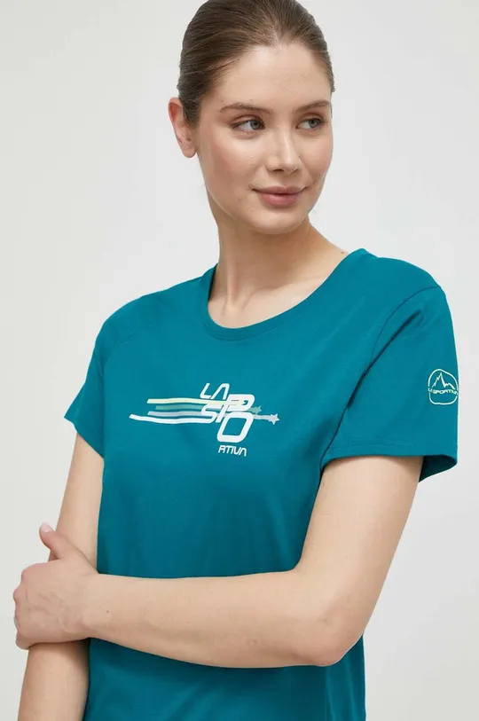 zelena Majica kratkih rukava LA Sportiva Stripe Cube Ženski