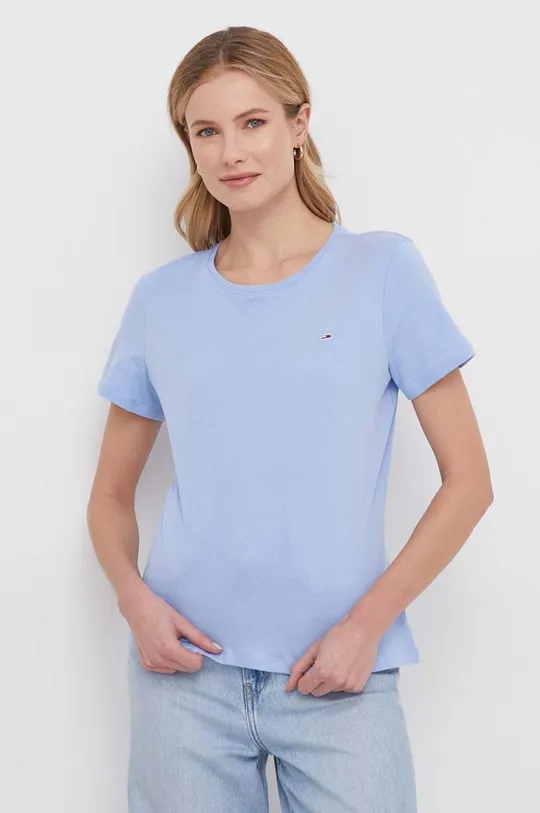 πολύχρωμο Βαμβακερό μπλουζάκι Tommy Jeans 2-pack Γυναικεία