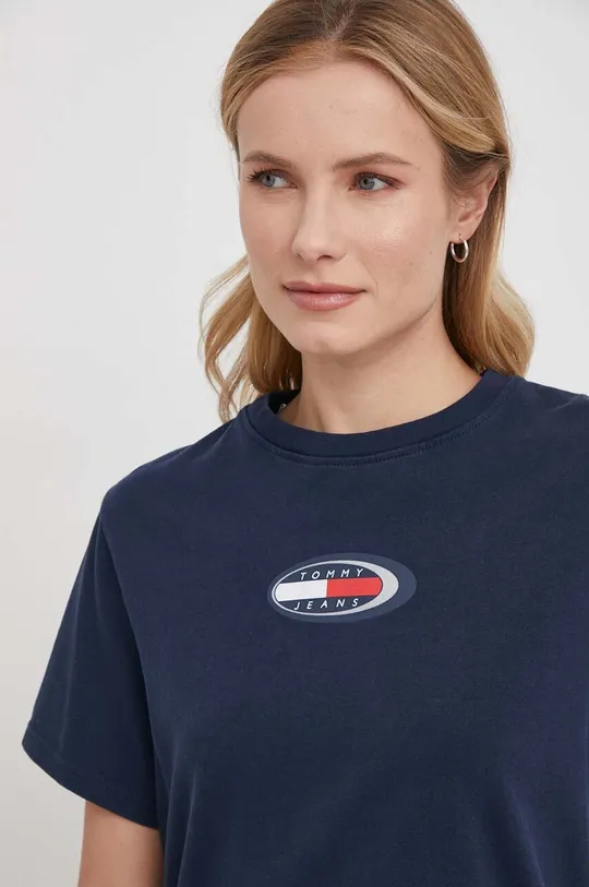 Tommy Jeans t-shirt bawełniany granatowy