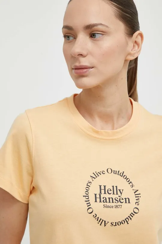 zlatna Pamučna majica Helly Hansen