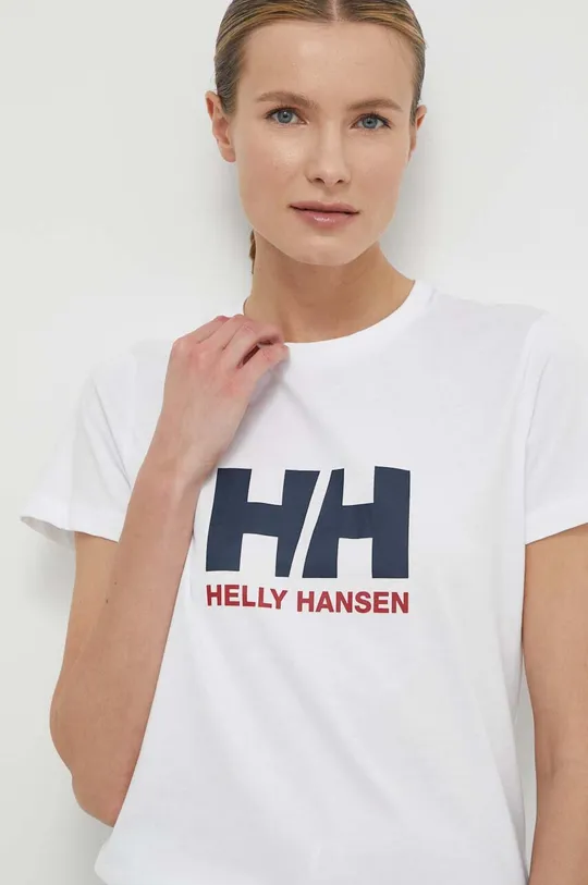 fehér Helly Hansen pamut póló