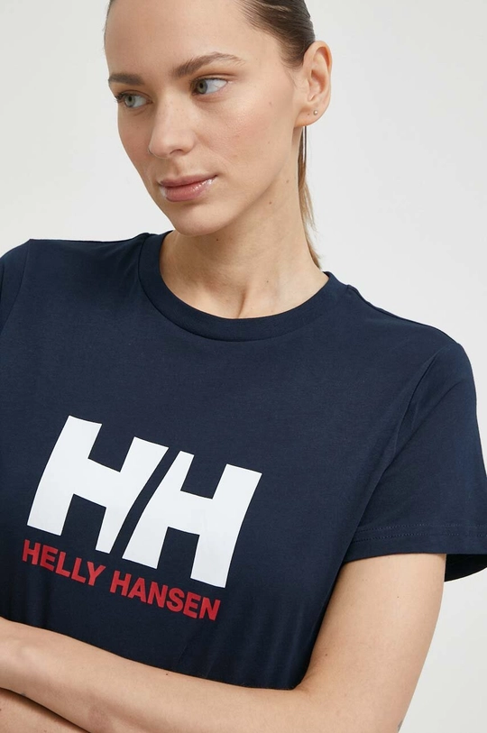 granatowy Helly Hansen t-shirt bawełniany