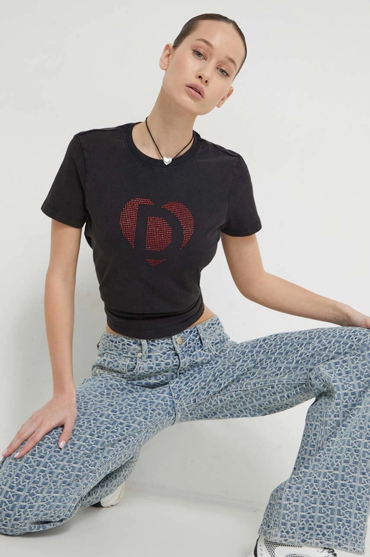 fekete Desigual t-shirt Női