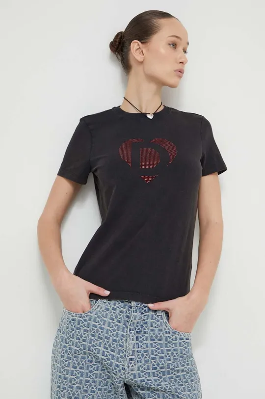 czarny Desigual t-shirt D COR