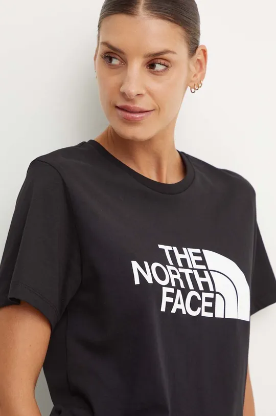 fekete The North Face pamut póló W S/S Relaxed Easy Tee