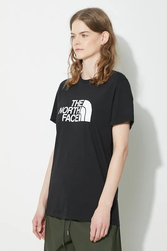 черен Памучна тениска The North Face W S/S Relaxed Easy Tee