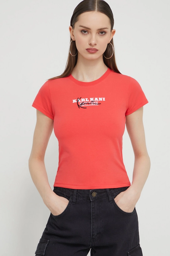 rosso Karl Kani t-shirt Donna