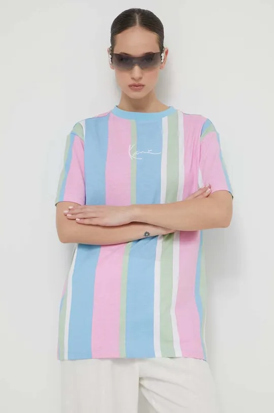 multicolor Karl Kani t-shirt bawełniany Damski